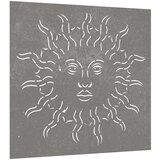  Vrtni zidni ukras 55 x 55 cm od čelika COR-TEN s uzorkom sunca | Shoptok.si