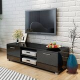 Maison Chic TV omarica - TV enota - Televizijska omarica visok sijaj črna 120x40,5x35 cm, (21698729) | Shoptok.si