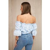 Kesi Azure blouse without shoulders | Shoptok.si