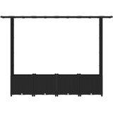  Povišeni krevet s mrežom i krovom Crna 203 x 40 x 138 cm PP | shoptok.hr