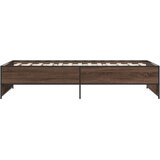  Okvir za krevet smeđi hrast 90x200 cm konstruirano drvo i metal | shoptok.hr