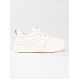 Shelvt White women's sneakers with a high sole | Shoptok.si