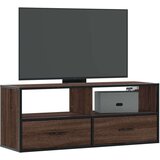 vidaXL TV ormarić boja hrasta 100x31x39,5 cm konstruirano drvo i metal Cijene