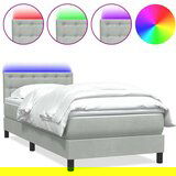 Box Spring krevet s madracem svijetlo sivi 80x220 cm samt | shoptok.hr