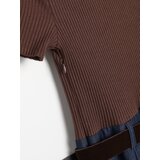 Sinsay Midi haljina od kombiniranih materijala s remenom | shoptok.hr