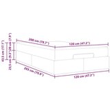 vidaXL Konstrukcija postelje z vzmetnico Taupe 120 x 200 cm blago | Shoptok.si