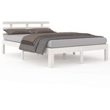  Okvir za krevet od masivne borovine bijeli 150 x 200 cm king | shoptok.hr