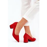 Boto Women's pumps with pointed toes on a heel red Merinette | Shoptok.si