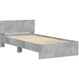  Okvir kreveta s uzglavljem siva boja betona 100x200 cm drveni | shoptok.hr