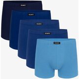 Atlantic Men's boxer shorts 5Pack - shades of blue Cene