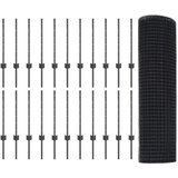  Zatvorena žičana ograda s postovima 50 x 0,6 m Siva Mreža | shoptok.hr