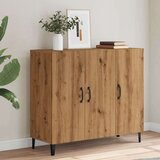 vidaXL Komoda artisan hrast 90x34x80 cm inženirski les | Shoptok.si