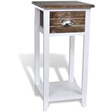  Nočna omarica z 1 predalom rjavo bela, (20623836) | Shoptok.si