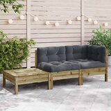  Vrtna sofa s jastucima i tabureom od impregnirane borovine | shoptok.hr
