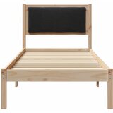  Krevetna konstrukcija Crna 80 x 190 cm Čvrsto borovo drvo | shoptok.hr