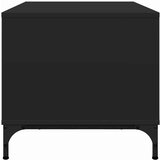 vidaXL Klubska miza Črna 90 x 49 x 46 cm Konstruiran les | Shoptok.si
