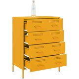 vidaXL Komoda gorčično rumena 68x39x89 cm jeklo | Shoptok.si