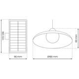  KOMPLET 2x LED solarne viseće svetiljke LED/6W/3,7V 2000 mAh IP44 + daljinski upravljač | Eponuda.com