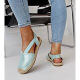 Gemre Light green backless espadrilles Tharna | Shoptok.si