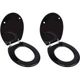  Toaletna daska 2 kom MDF crna | shoptok.hr