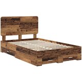  Krevetna konstrukcija Staro drvo 120 x 190 cm Konstruirano drvo Smeđa 193 x 123 x 100 cm | shoptok.hr