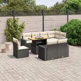 vidaXL 9-dijelni set vrtnih sofa s jastucima crni od poliratana | shoptok.hr