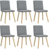Maison Chic Jedilni stoli - Vzorci stoli 6 kosov svetlo sivo blago A1308, (22031533) | Shoptok.si