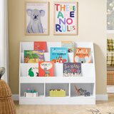 SoBuy Otroška Knjižna Polica z 3 Predali in Držalom za Revije Bela 100x30x80 cm, (5000009215) | Shoptok.si