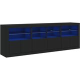 Maison Chic Komoda - Predalnik z LED lučkami črna 202x37x67 cm, (21717448) Cene