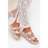 Boto Patterned Women's Platform Slippers Beige Sorina | Shoptok.si