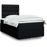 vidaXL Box spring postelja z vzmetnico črna 120x190 cm blago | Shoptok.si