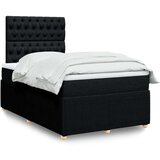 vidaXL krevet box spring s madracem crni 120 x 190 cm od tkanine | shoptok.hr