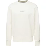 Calvin Klein Jeans Sweater majica 'CITY GRID MAP' tamo siva / crna / vuneno bijela