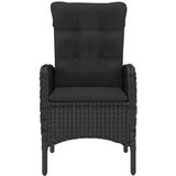  3-dijelni vrtni bistro set od poliratana i drva bagrema crni | shoptok.hr
