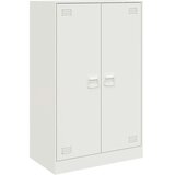 vidaXL Komoda bela 67x39x107 cm jeklo | Shoptok.si