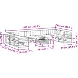  Set vanjskih sofa s jastukom 11 pcs Bijela i bež | shoptok.hr