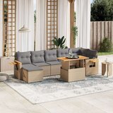  8-dijelni set vrtnih sofa od poliratana s jastucima bež | shoptok.hr