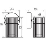 Kanlux 46200 - Spoljno zidno reflektorsko svetlo RADILO 1xGU10/11W/230V IP44 crno | Eponuda.com