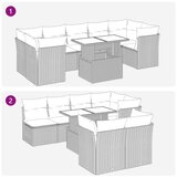  8-dijelni set vrtnih sofa s jastucima smeđi od poliratana | shoptok.hr