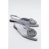 LuviShoes GEVEL Women's Silver Satin Ballet Flats | ePonuda.com