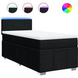 Maison Chic Box spring postelja - Vzmetna postelja z vzmetnico črn 90x190 cm blago SL11078, (21884821) | Shoptok.si
