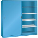 LISTA Omara z drsnimi vrati iz polne pločevine, 8 polic, svetlo modra Cene