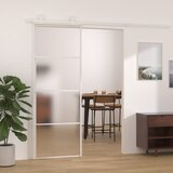 Furnova Drsna vrata mlečno ESG steklo in aluminij 76x205 cm bela, (21944693) Cene