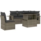 Maison Chic Seti vrtnega pohištva - Vrtna garnitura - Vrtni pohištvo set 6-delna z blazinami siv poli ratan, (21806157) | Shoptok.si
