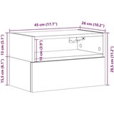 vidaXL Zidni noćni ormarić siva sonoma 45x26x28,5 cm | shoptok.hr