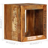  Stolac od masivnog obnovljenog drva 40 x 30 x 40 cm | shoptok.hr