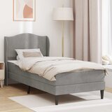  Krevetna konstrukcija 2 pcs Svjetlosiva 90 x 190 cm Baršun | Shoptok.si