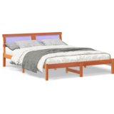  Konstrukcija postelje z vzglavjem Voskast rjav 150 x 200 cm, (5000123453) | Shoptok.si