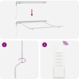 vidaXL Električna senčnica okvir zložljiva 2.5x2 cm Metal | Shoptok.si