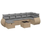 vidaXL 8-dijelni set vrtnih sofa s jastucima bež od poliratana | shoptok.hr